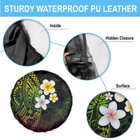 Hawaiian Hibiscus and Plumeria Polynesian Tribal Tattoo Spare Tire Cover Reggae Color LT03 - Polynesian Pride