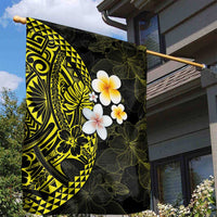 Hawaiian Hibiscus and Plumeria Polynesian Tribal Tattoo Garden Flag Yellow Color LT03 - Polynesian Pride