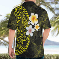 Hawaiian Hibiscus and Plumeria Polynesian Tribal Tattoo Hawaiian Shirt Yellow Color LT03 - Polynesian Pride