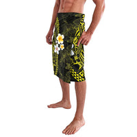 Hawaiian Hibiscus and Plumeria Polynesian Tribal Tattoo Lavalava Yellow Color LT03 - Polynesian Pride