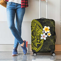 Hawaiian Hibiscus and Plumeria Polynesian Tribal Tattoo Luggage Cover Yellow Color LT03 - Polynesian Pride