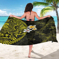 Hawaiian Hibiscus and Plumeria Polynesian Tribal Tattoo Sarong Yellow Color LT03 - Polynesian Pride