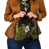 Hawaiian Hibiscus and Plumeria Polynesian Tribal Tattoo Shoulder Handbag Yellow Color LT03 - Polynesian Pride