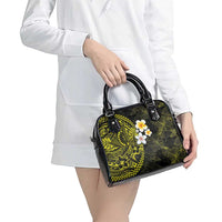Hawaiian Hibiscus and Plumeria Polynesian Tribal Tattoo Shoulder Handbag Yellow Color LT03 - Polynesian Pride