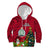Personalised Niue Christmas Kid Hoodie Coat of Arms and Polynesian Tattoo Xmas Element Christmas Red Vibe LT03 Hoodie Red - Polynesian Pride