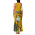 Niue Christmas Family Matching Tank Maxi Dress and Hawaiian Shirt Coat of Arms and Polynesian Tattoo Xmas Element Christmas Yellow Vibe LT03 - Polynesian Pride