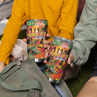 Hawaiian Honolulu Festival Tumbler Cup Hawaiian Identity - Hula Dancer and Ukulele Tropical Plants Style LT03 - Polynesian Pride