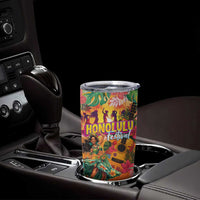 Hawaiian Honolulu Festival Tumbler Cup Hawaiian Identity - Hula Dancer and Ukulele Tropical Plants Style LT03 - Polynesian Pride