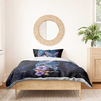 Hawaiian Whales Love Couple Bedding Set Hibiscus and Kakau Art Tattoo Night Sky Vibe LT03 - Polynesian Pride