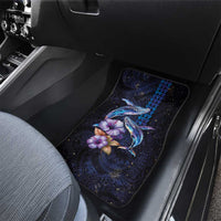 Hawaiian Whales Love Couple Car Mats Hibiscus and Kakau Art Tattoo Night Sky Vibe LT03 - Polynesian Pride