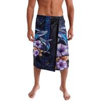 Hawaiian Whales Love Couple Lavalava Hibiscus and Kakau Art Tattoo Night Sky Vibe LT03 Navy - Polynesian Pride