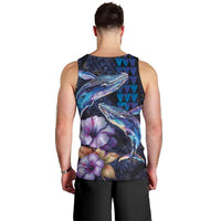 Hawaiian Whales Love Couple Men Tank Top Hibiscus and Kakau Art Tattoo Night Sky Vibe LT03 - Polynesian Pride
