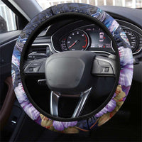 Hawaiian Whales Love Couple Steering Wheel Cover Hibiscus and Kakau Art Tattoo Night Sky Vibe LT03 - Polynesian Pride
