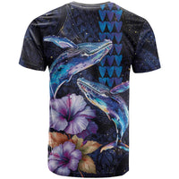 Hawaiian Whales Love Couple T Shirt Hibiscus and Kakau Art Tattoo Night Sky Vibe LT03 - Polynesian Pride