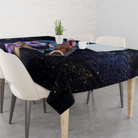 Hawaiian Whales Love Couple Tablecloth Hibiscus and Kakau Art Tattoo Night Sky Vibe LT03 - Polynesian Pride