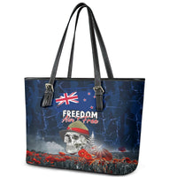 New Zealand ANZAC Day Leather Tote Bag Freedom Ain't Free LT05 - Polynesian Pride