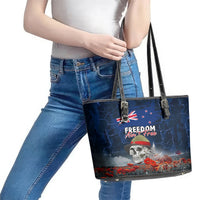 New Zealand ANZAC Day Leather Tote Bag Freedom Ain't Free LT05 - Polynesian Pride