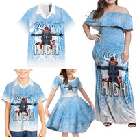 New Zealand Sky Diving Family Matching Off Shoulder Maxi Dress and Hawaiian Shirt Lets Get High LT05 - Polynesian Pride
