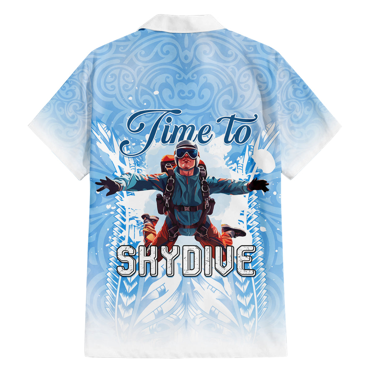 New Zealand Sky Diving Family Matching Off Shoulder Maxi Dress and Hawaiian Shirt Lets Get High LT05 - Polynesian Pride