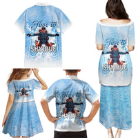 New Zealand Sky Diving Family Matching Puletasi and Hawaiian Shirt Lets Get High LT05 - Polynesian Pride