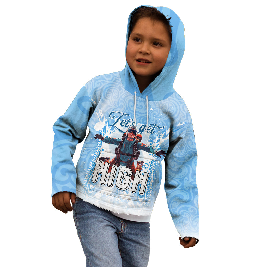 New Zealand Sky Diving Kid Hoodie Lets Get High LT05 - Polynesian Pride