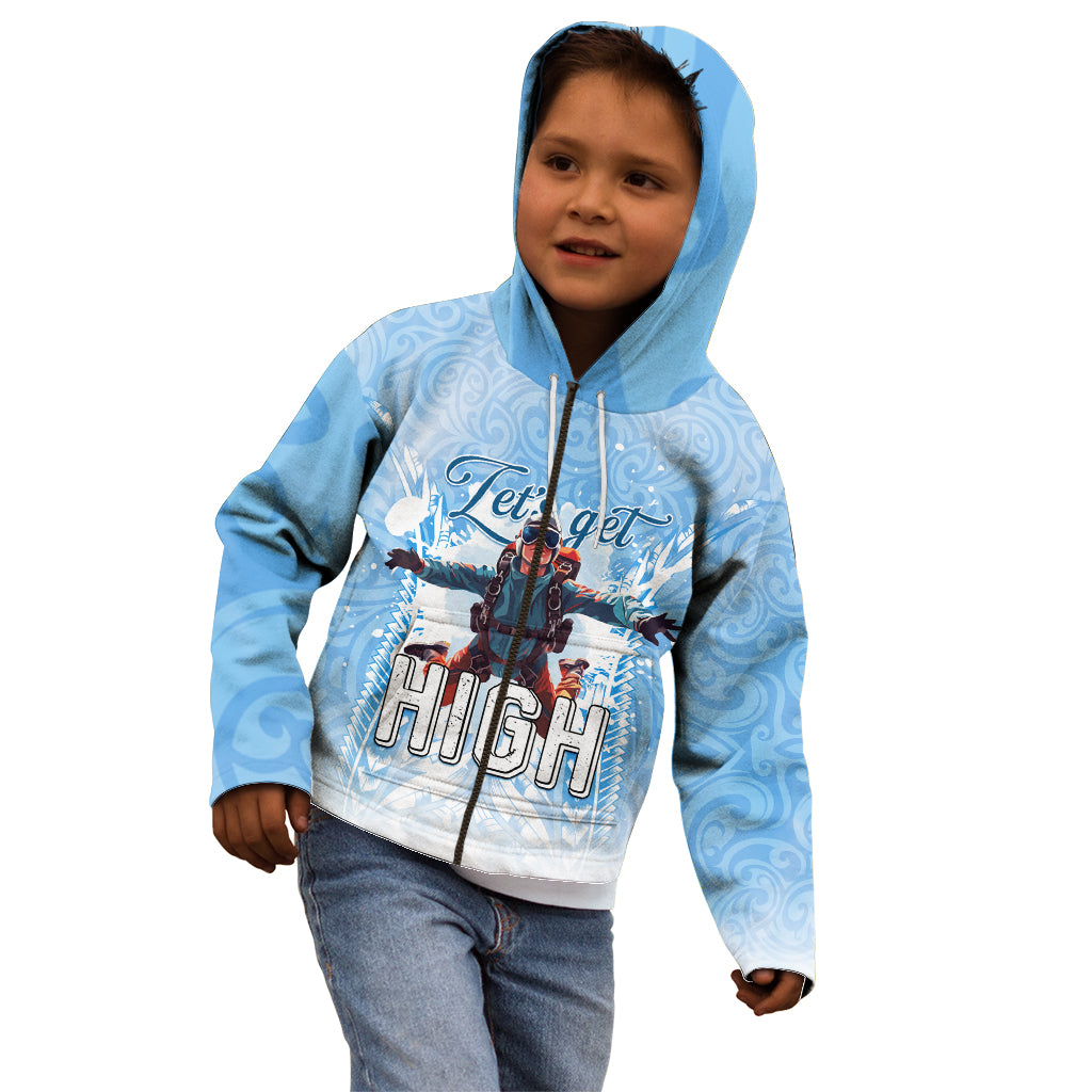New Zealand Sky Diving Kid Hoodie Lets Get High LT05 - Polynesian Pride