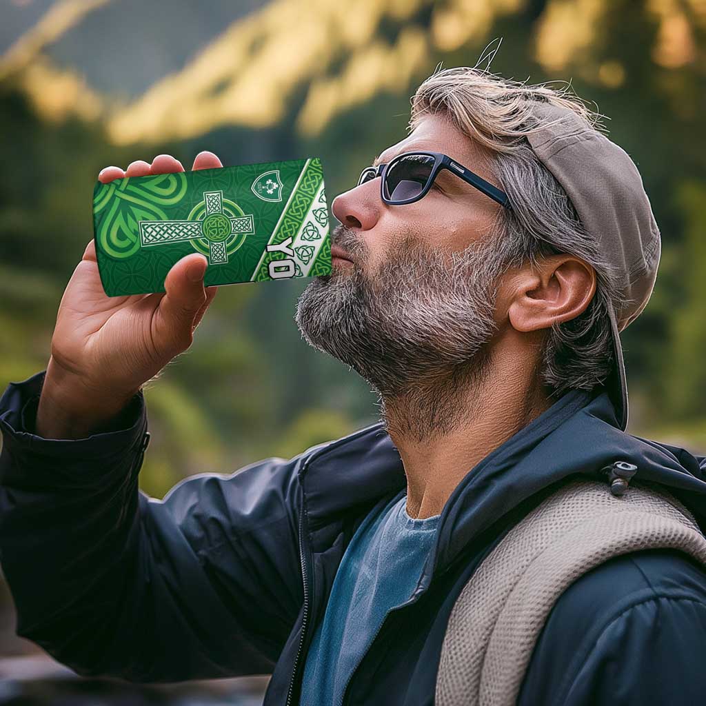 New Zealand And Ireland Rugby Custom 4 in 1 Can Cooler Tumbler Maori Tiki With Shamrock