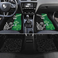 New Zealand And Ireland Rugby Custom Car Mats Maori Tiki With Shamrock