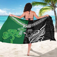 New Zealand And Ireland Rugby Custom Sarong Maori Tiki With Shamrock LT05 - Polynesian Pride