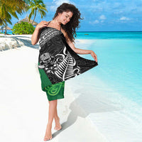 New Zealand And Ireland Rugby Custom Sarong Maori Tiki With Shamrock LT05 - Polynesian Pride