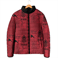 Papua New Guinea Heritage Motif Padded Jacket Red Version LT05 - Polynesian Pride