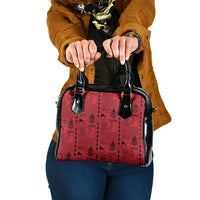 Papua New Guinea Heritage Motif Shoulder Handbag Red Version LT05 One Size Red - Polynesian Pride