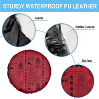 Papua New Guinea Heritage Motif Spare Tire Cover Red Version LT05 - Polynesian Pride