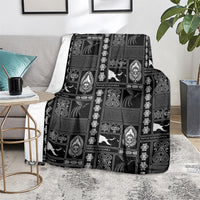Papua New Guinea Heritage Motif Blanket Black Version LT05 - Polynesian Pride