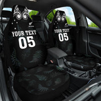 Custom New Zealand Fern Women Rugby Car Seat Cover Maori Pattern LT05 One Size Black - Polynesian Pride