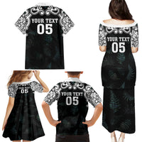 Custom New Zealand Fern Women Rugby Family Matching Puletasi and Hawaiian Shirt Maori Pattern LT05 - Polynesian Pride
