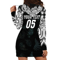Custom New Zealand Fern Women Rugby Hoodie Dress Maori Pattern LT05 - Polynesian Pride