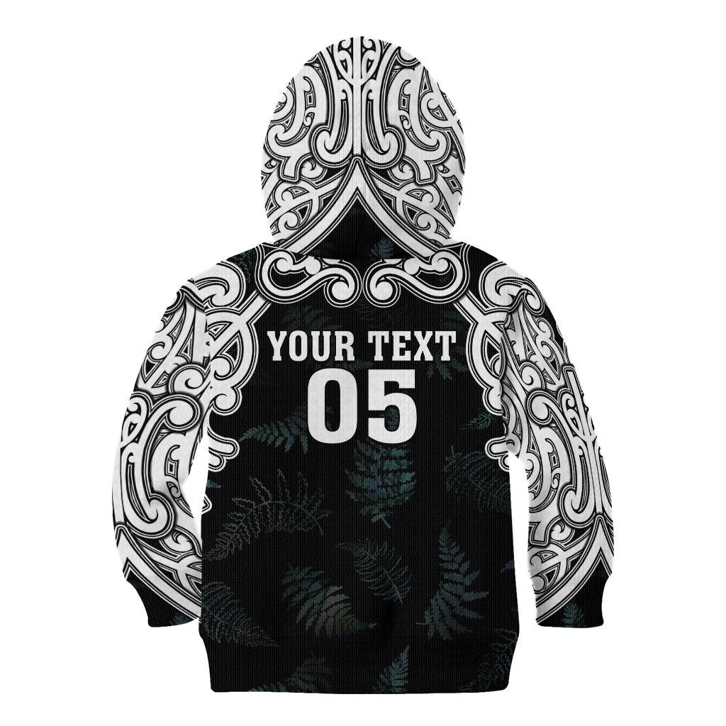 Custom New Zealand Fern Women Rugby Kid Hoodie Maori Pattern LT05 - Polynesian Pride