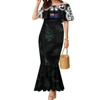 Custom New Zealand Fern Women Rugby Mermaid Dress Maori Pattern LT05 Women Black - Polynesian Pride