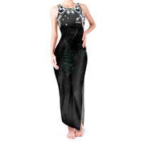 Custom New Zealand Fern Women Rugby Tank Maxi Dress Maori Pattern LT05 Women Black - Polynesian Pride