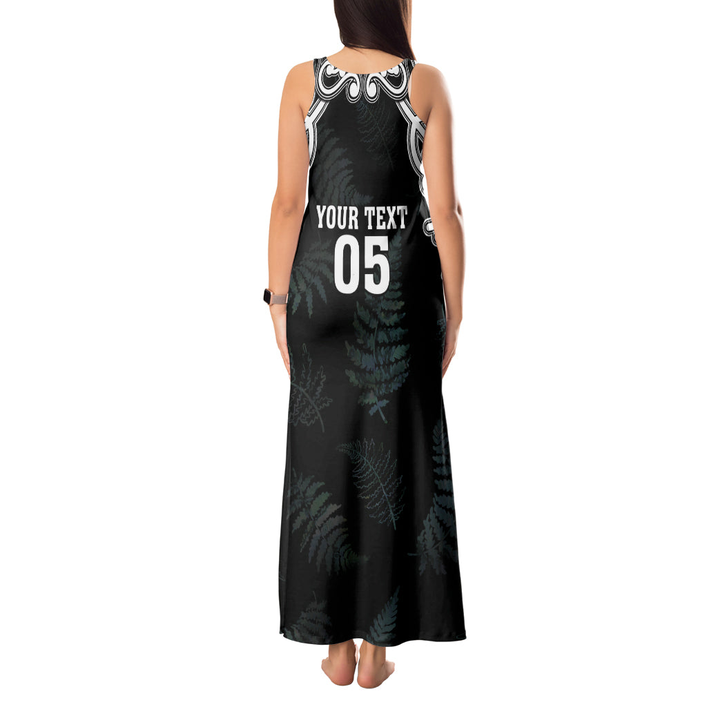 Custom New Zealand Fern Women Rugby Tank Maxi Dress Maori Pattern LT05 - Polynesian Pride