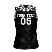 Custom New Zealand Fern Women Rugby Women Sleeveless Polo Shirt Maori Pattern LT05 - Polynesian Pride