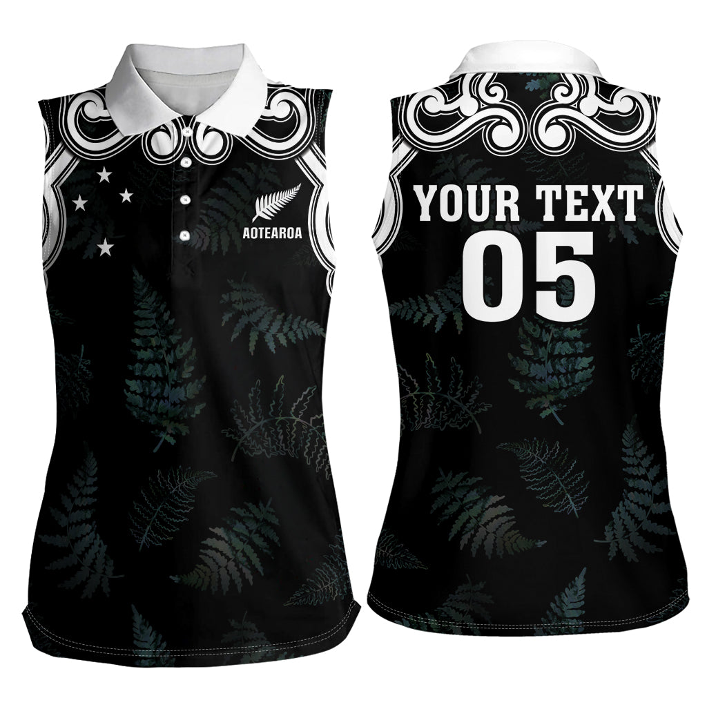 Custom New Zealand Fern Women Rugby Women Sleeveless Polo Shirt Maori Pattern LT05 - Polynesian Pride