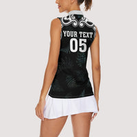 Custom New Zealand Fern Women Rugby Women Sleeveless Polo Shirt Maori Pattern LT05 - Polynesian Pride