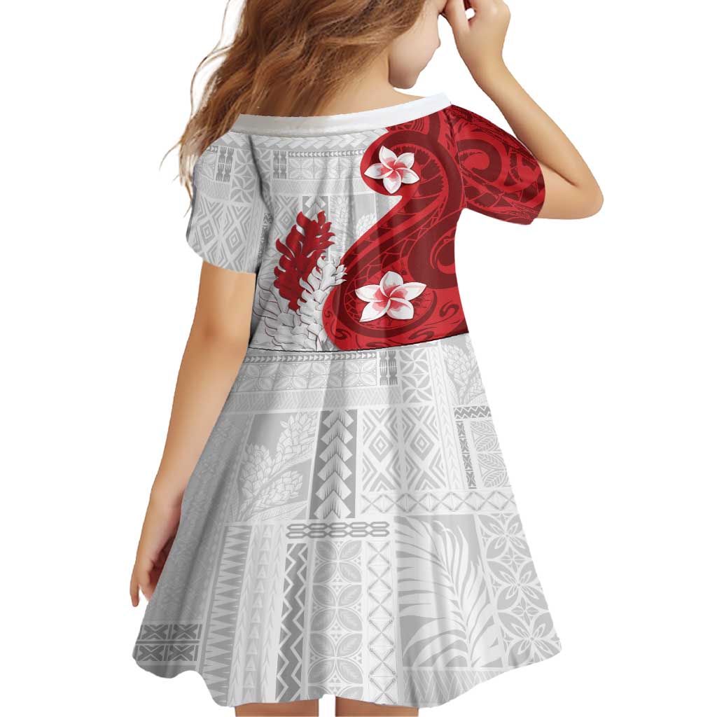 Samoa Teuila 2024 Family Matching Long Sleeve Bodycon Dress and Hawaiian Shirt Samoan Siapo Pattern Red Version LT05 - Polynesian Pride