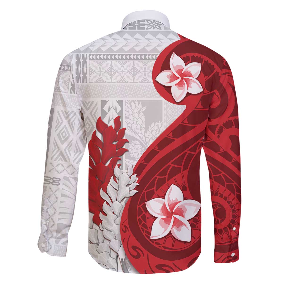 Samoa Teuila 2024 Family Matching Off The Shoulder Long Sleeve Dress and Hawaiian Shirt Samoan Siapo Pattern Red Version LT05 - Polynesian Pride