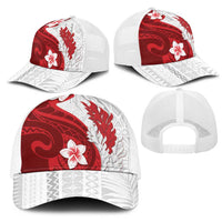 Samoa Teuila 2025 Mesh Trucker Cap Samoan Siapo Pattern Red Version - Polynesian Pride