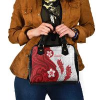 Samoa Teuila 2024 Shoulder Handbag Samoan Siapo Pattern Red Version