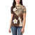 Samoa Teuila 2024 Women Polo Shirt Samoan Siapo Pattern Brown Version