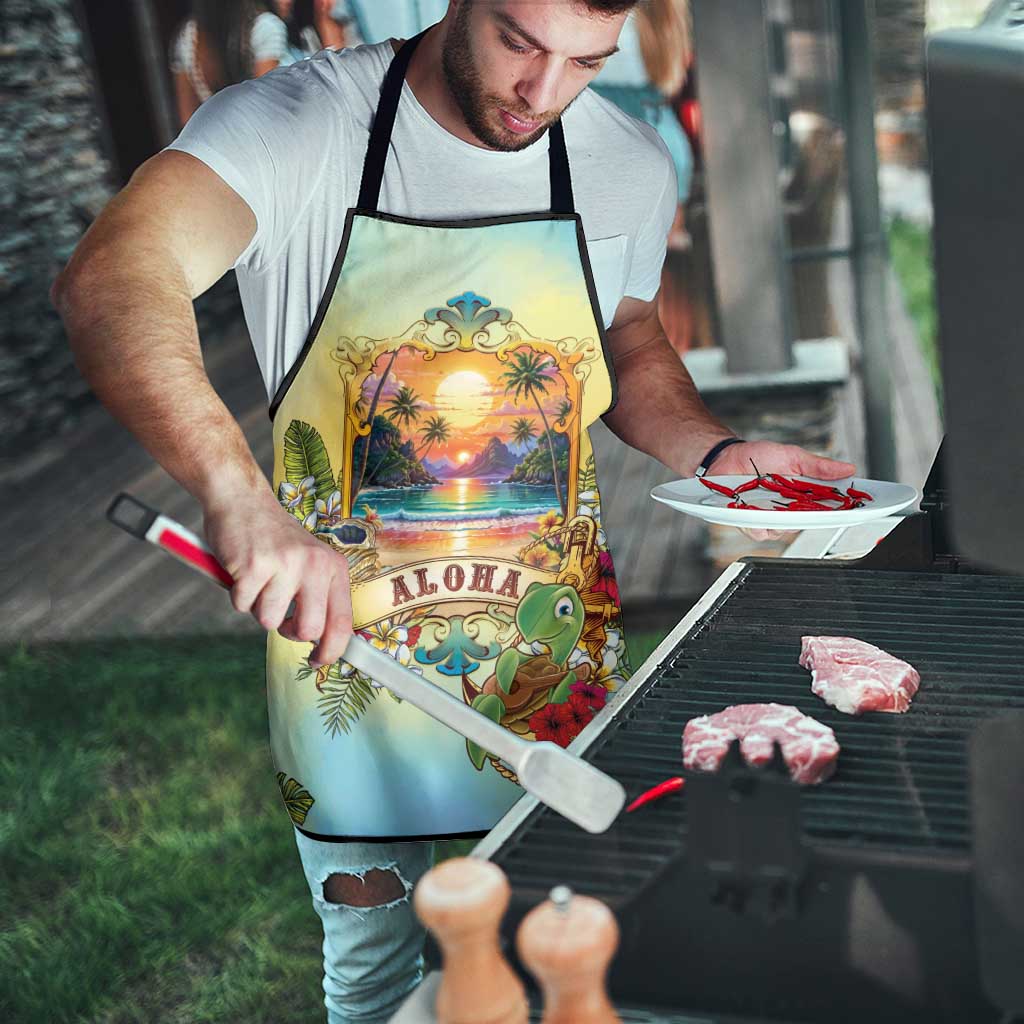 Aloha Hawaii Turtle Apron Retro Style - Polynesian Pride